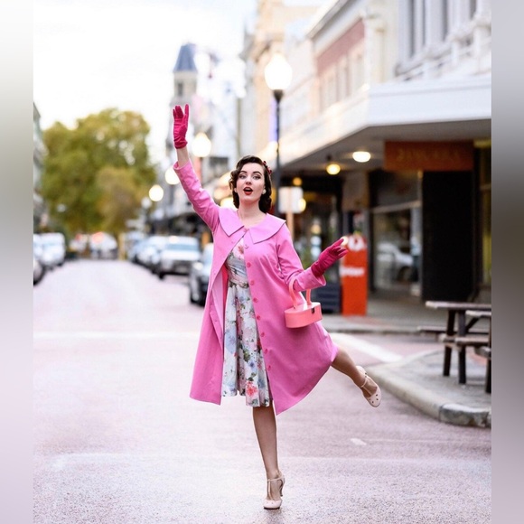 NWOT 1960s Persian Pink Coat-Size 12 - Picture 2 of 7